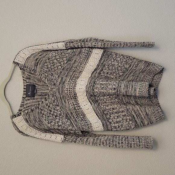 Paper Crane Sweater with Crochet Detail - Picture 1 of 4